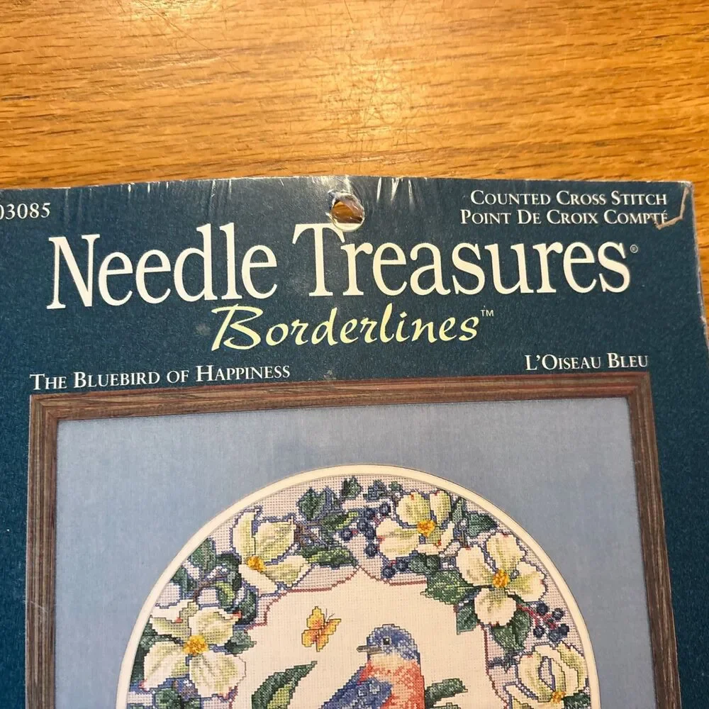 Needle Treasures Borderlines Bluebird of Happiness Cross Stitch Kit 02085 New